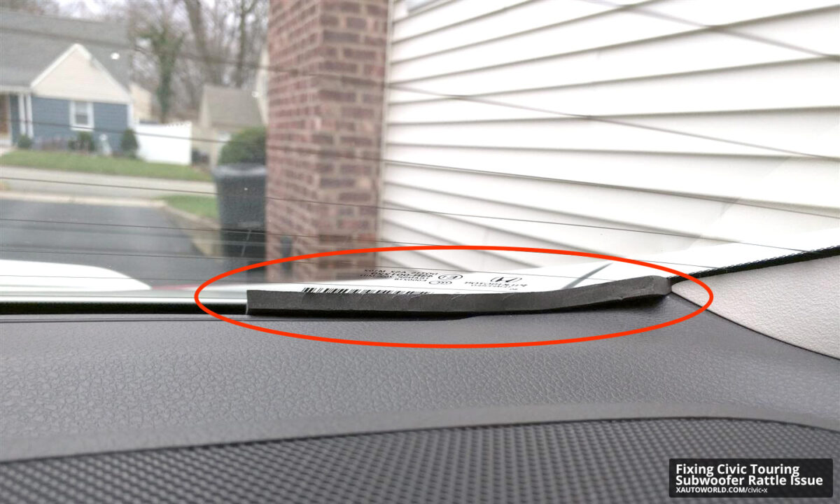 Lacrosse Rear Window Rattle Fixing The 10th Gen Civic Touring Subwoofer Rattle Issue
