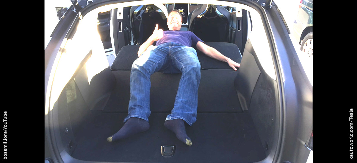 Model X 5 Seat Configuration Cargo Space With Folding 2nd