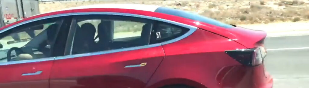 Tesla Model 3 Release Candidate Seen With Camouflaged Roof